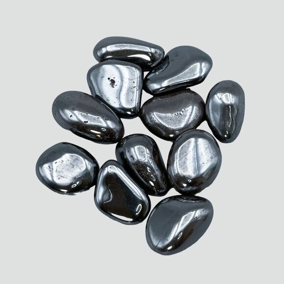 Natural Hematite Pocket Stone - Tumbled and Polished Crystal from Brazil - Picture 1 of 7